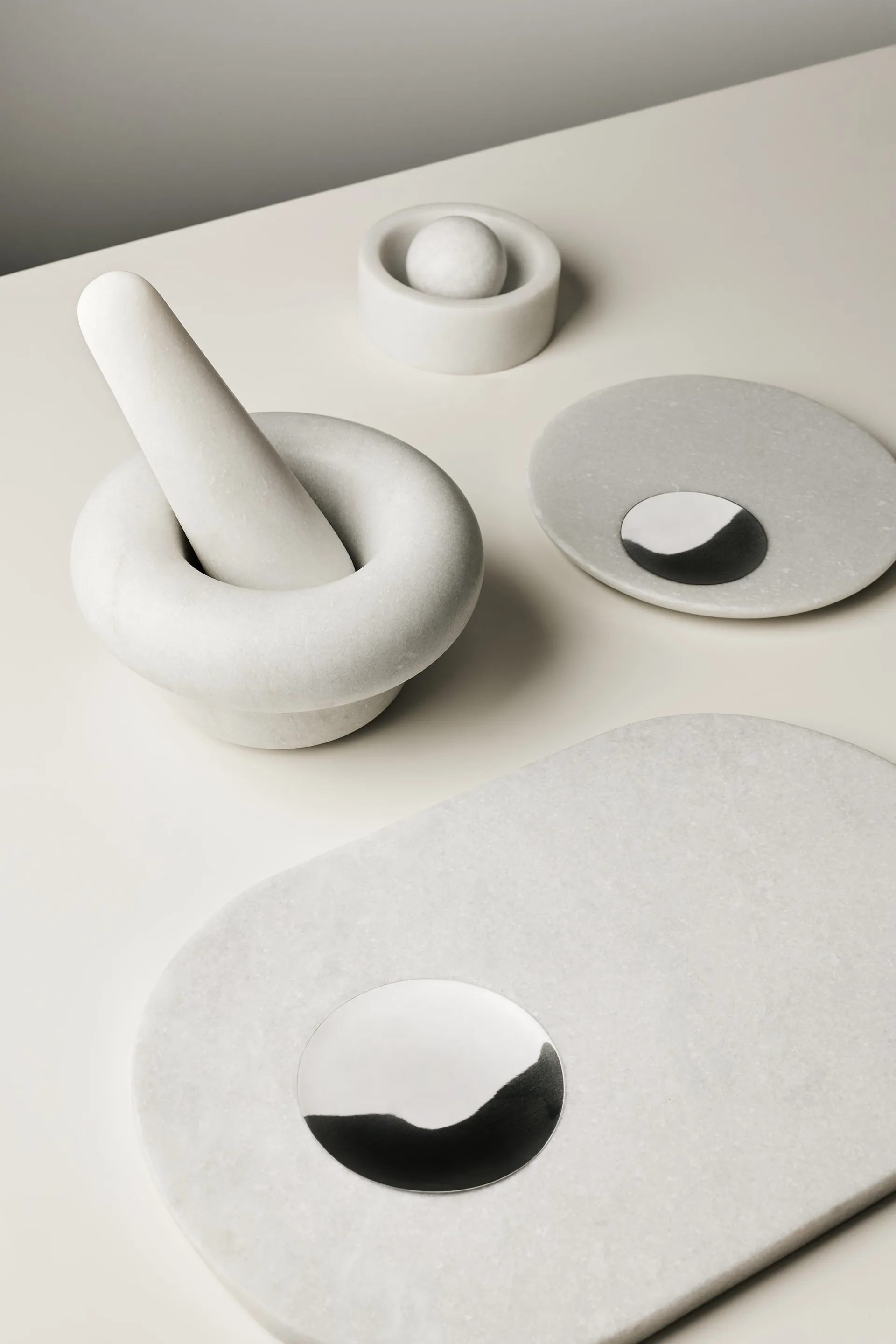 Stone moinho de especiarias Ø12 cm, Mármore branco Tom Dixon