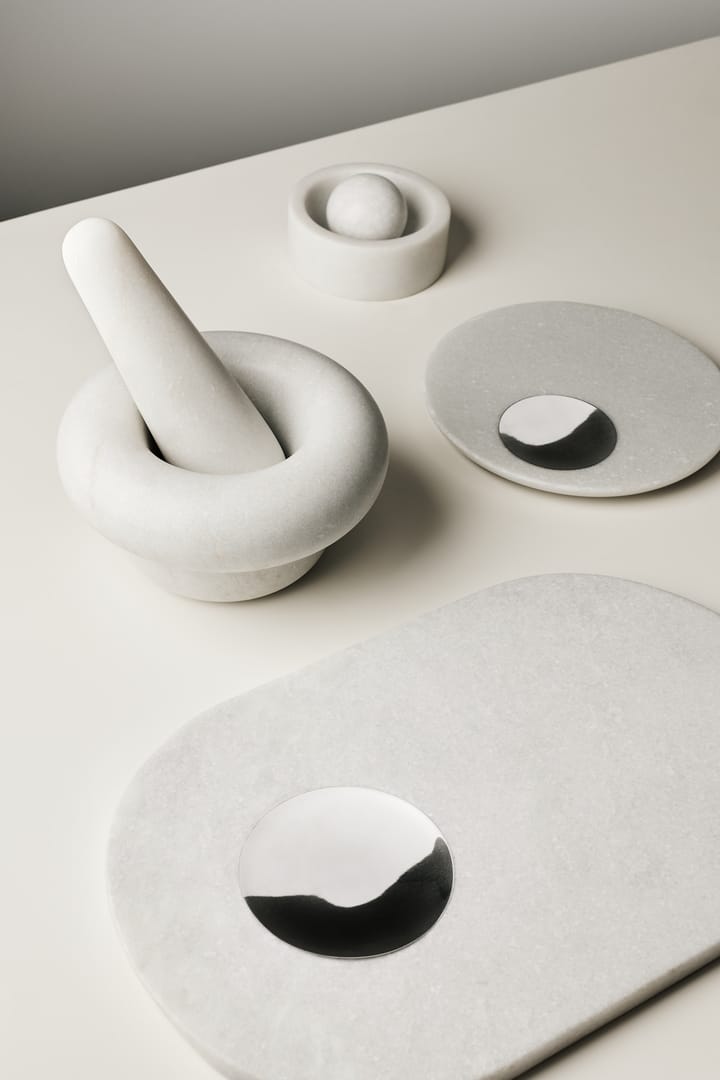 Stone pilão Ø20 cm, Mármore branco Tom Dixon