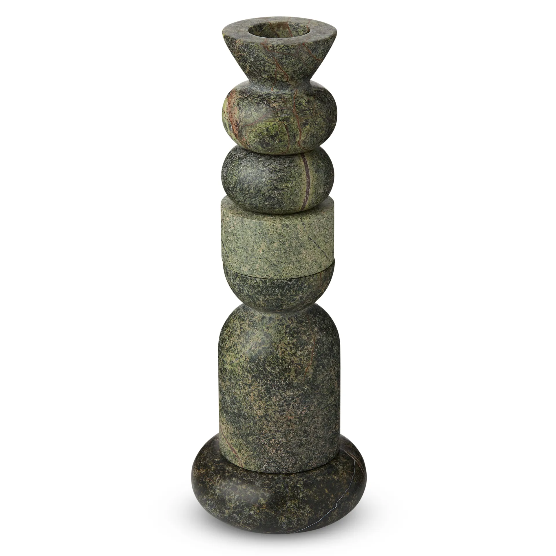 Stone Stacking castiçal 5 peças, Verde Tom Dixon