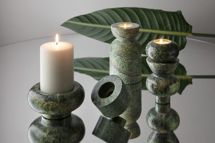 Stone Stacking castiçal 5 peças, Verde Tom Dixon