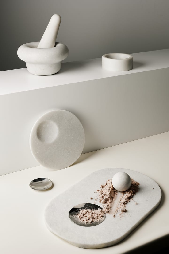 Stone tabuleiro de servir Ø22 cm, Mármore branco-prata Tom Dixon