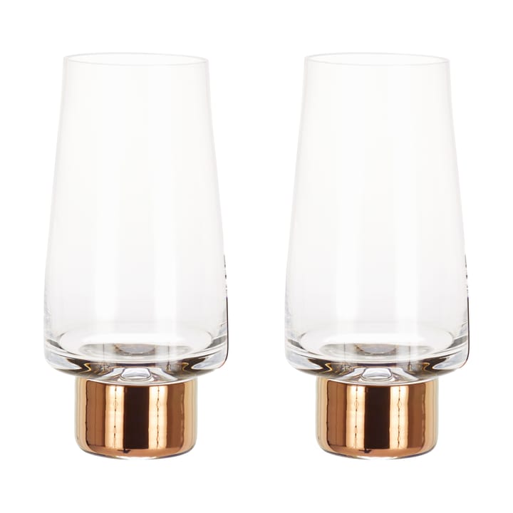 Tank High Ball copo de bebida 38 cl 2 unidades - Clear-copper - Tom Dixon