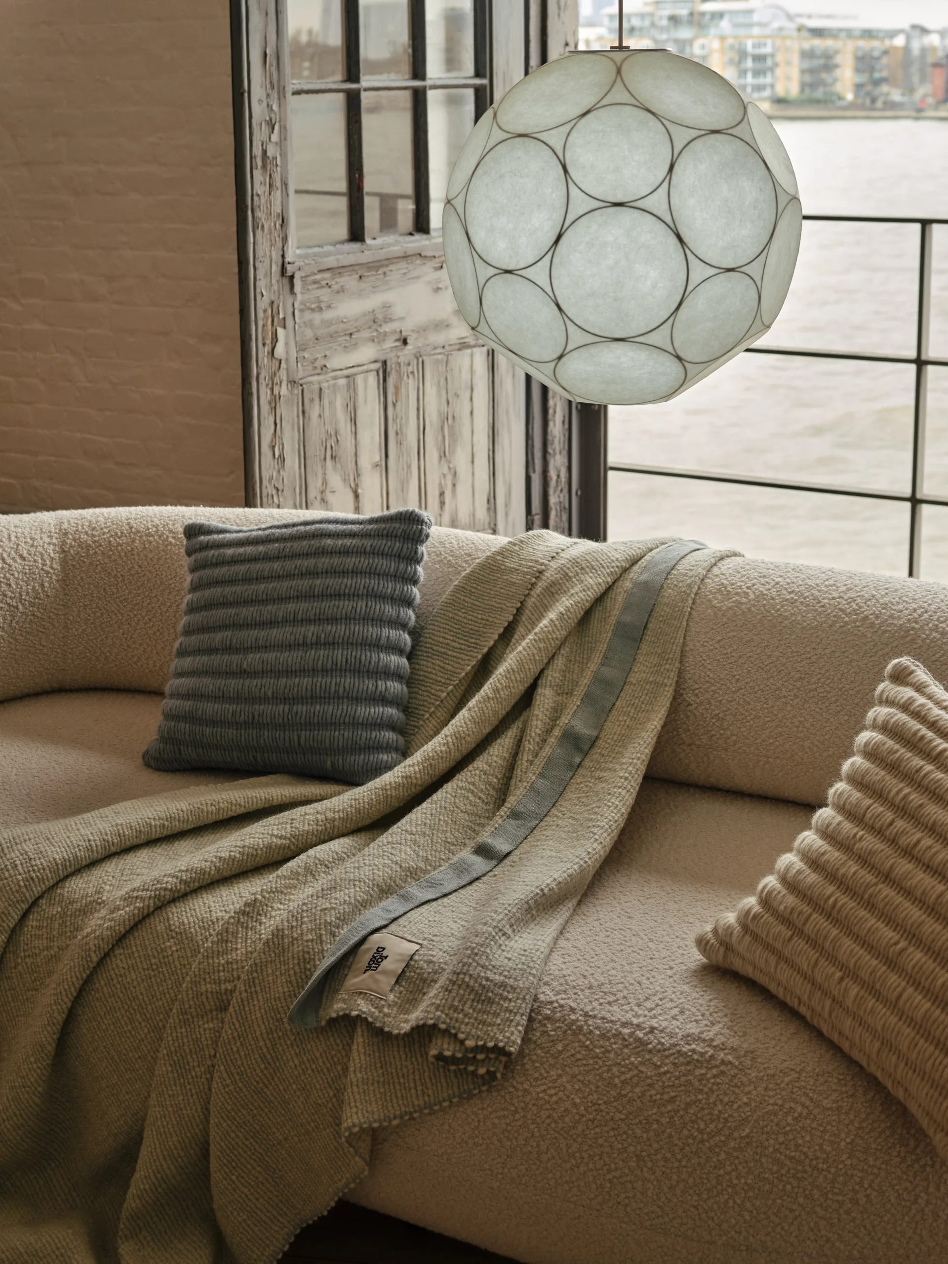 Thread manta 140x180 cm, Azul e branco Tom Dixon