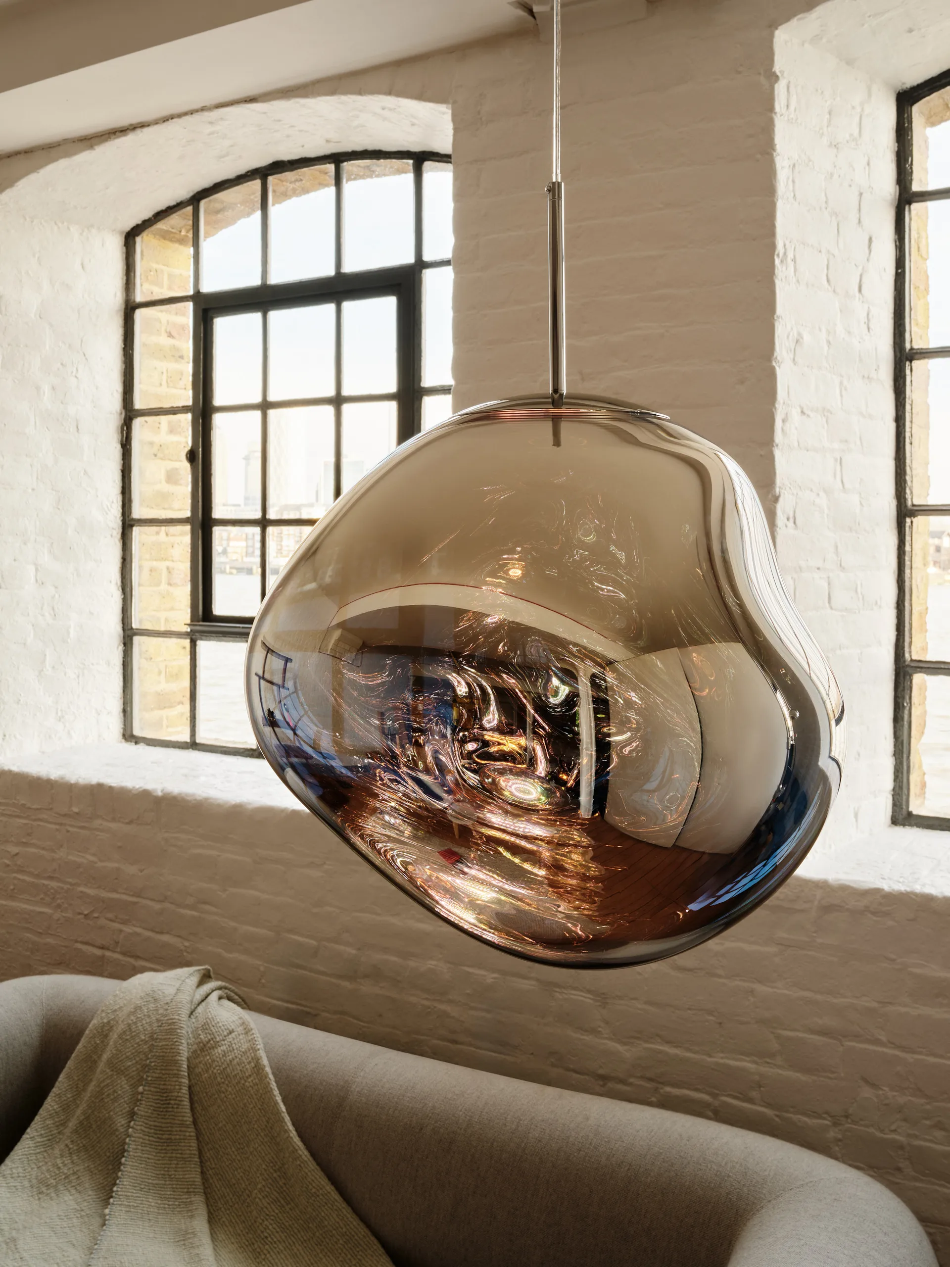 Thread manta 140x180 cm, Azul e branco Tom Dixon