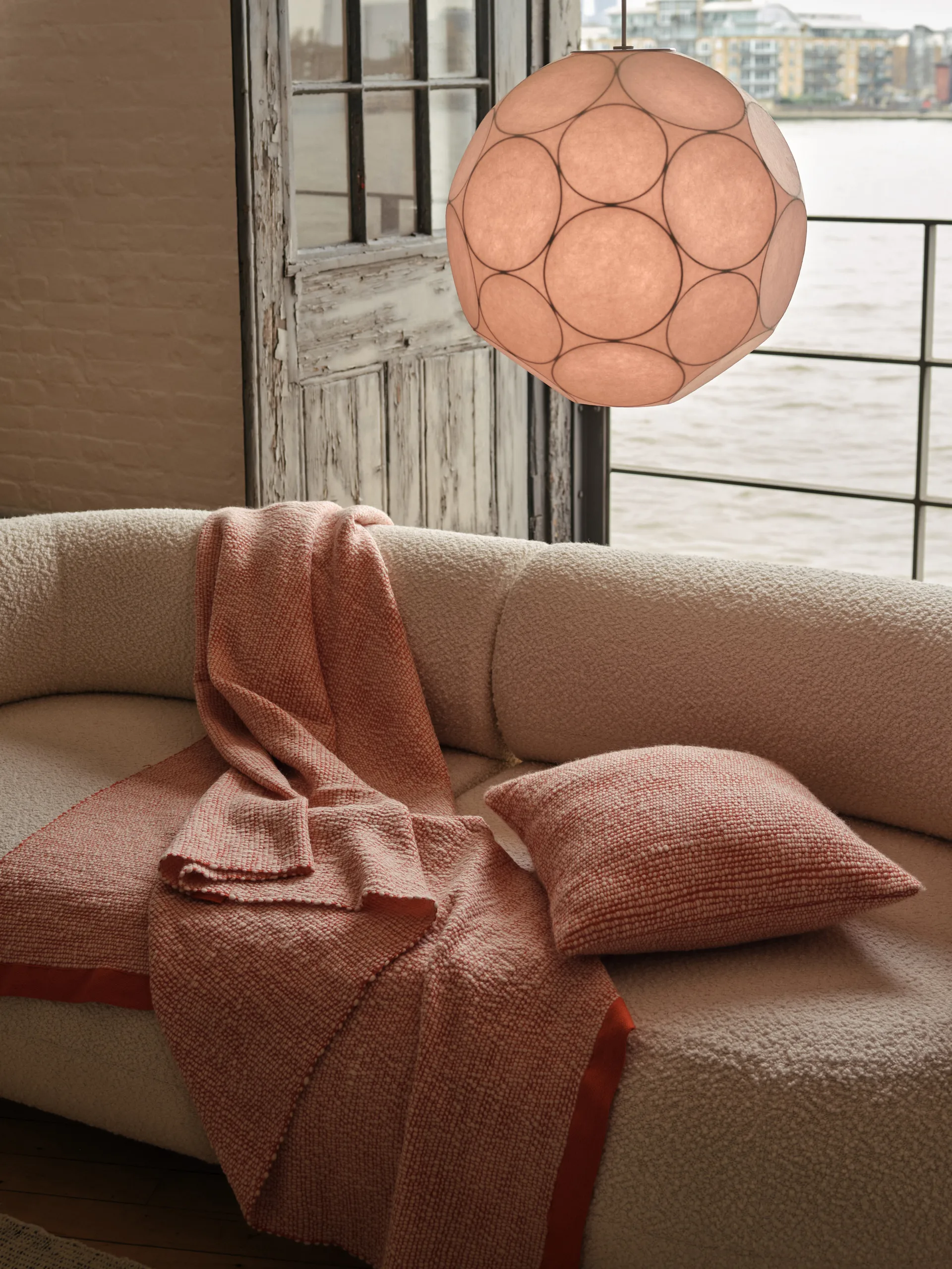 Thread manta 140x180 cm, Laranja e branco Tom Dixon