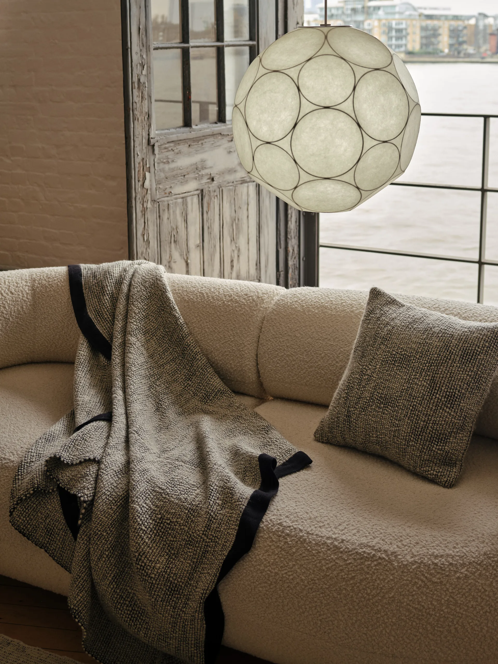 Thread manta 140x180 cm, Preto e branco Tom Dixon