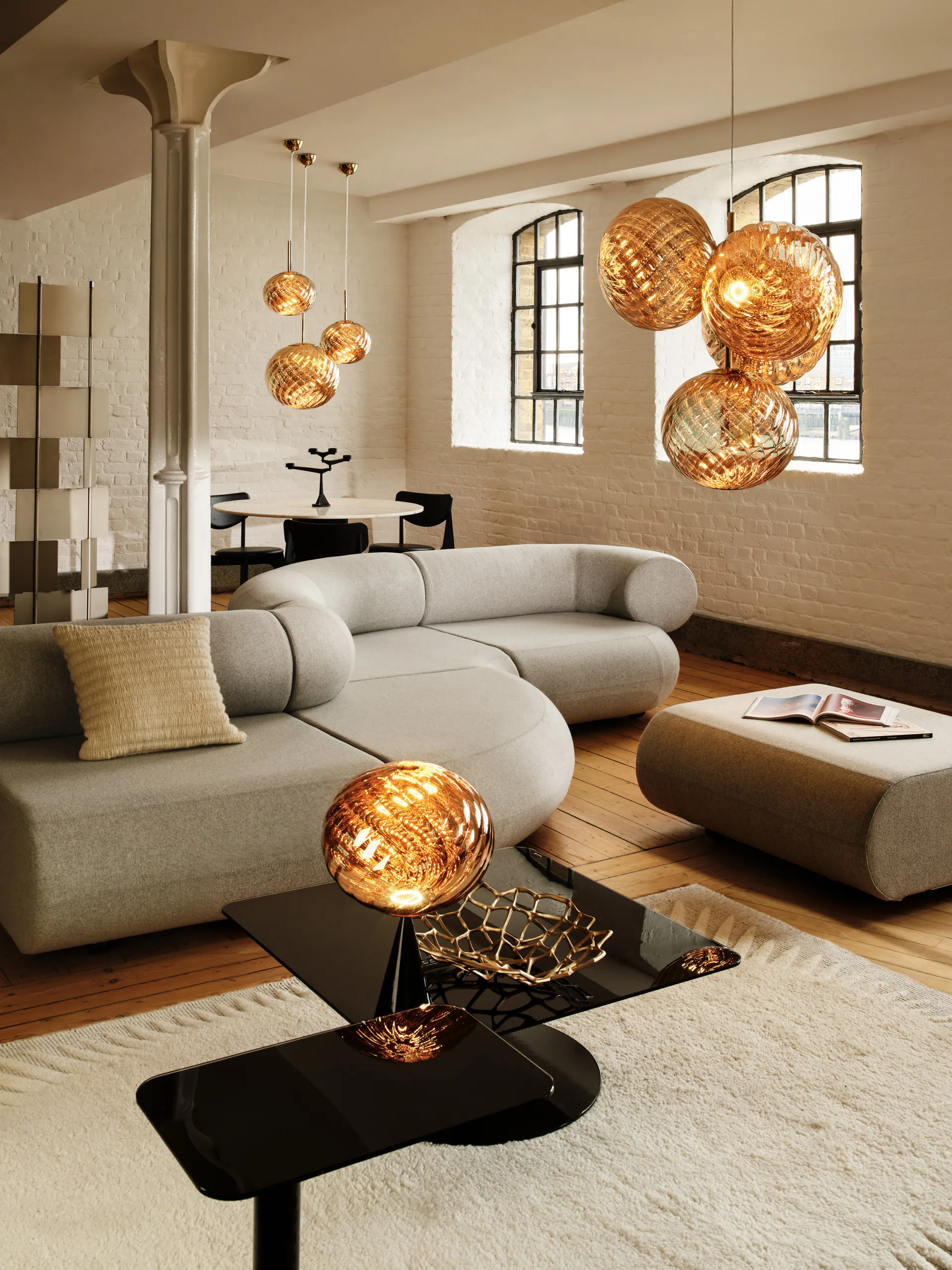 Whirl candeeiro suspenso Ø45 cm, Dourado Tom Dixon