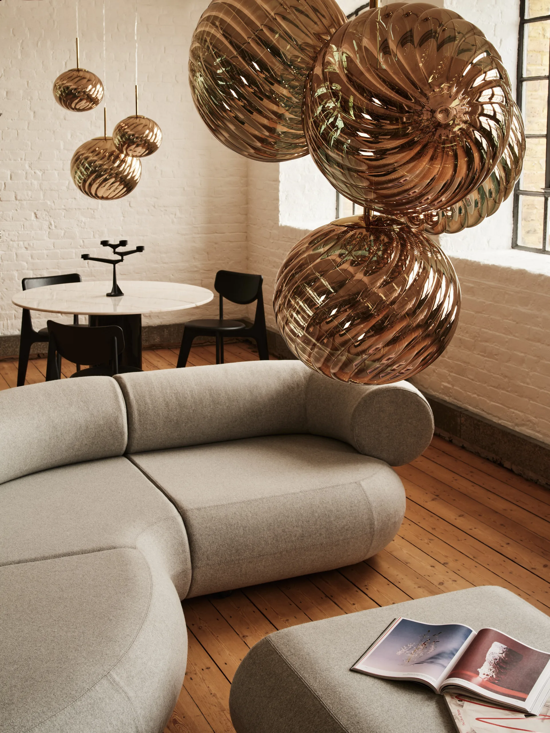 Whirl candeeiro suspenso Ø45 cm, Dourado Tom Dixon