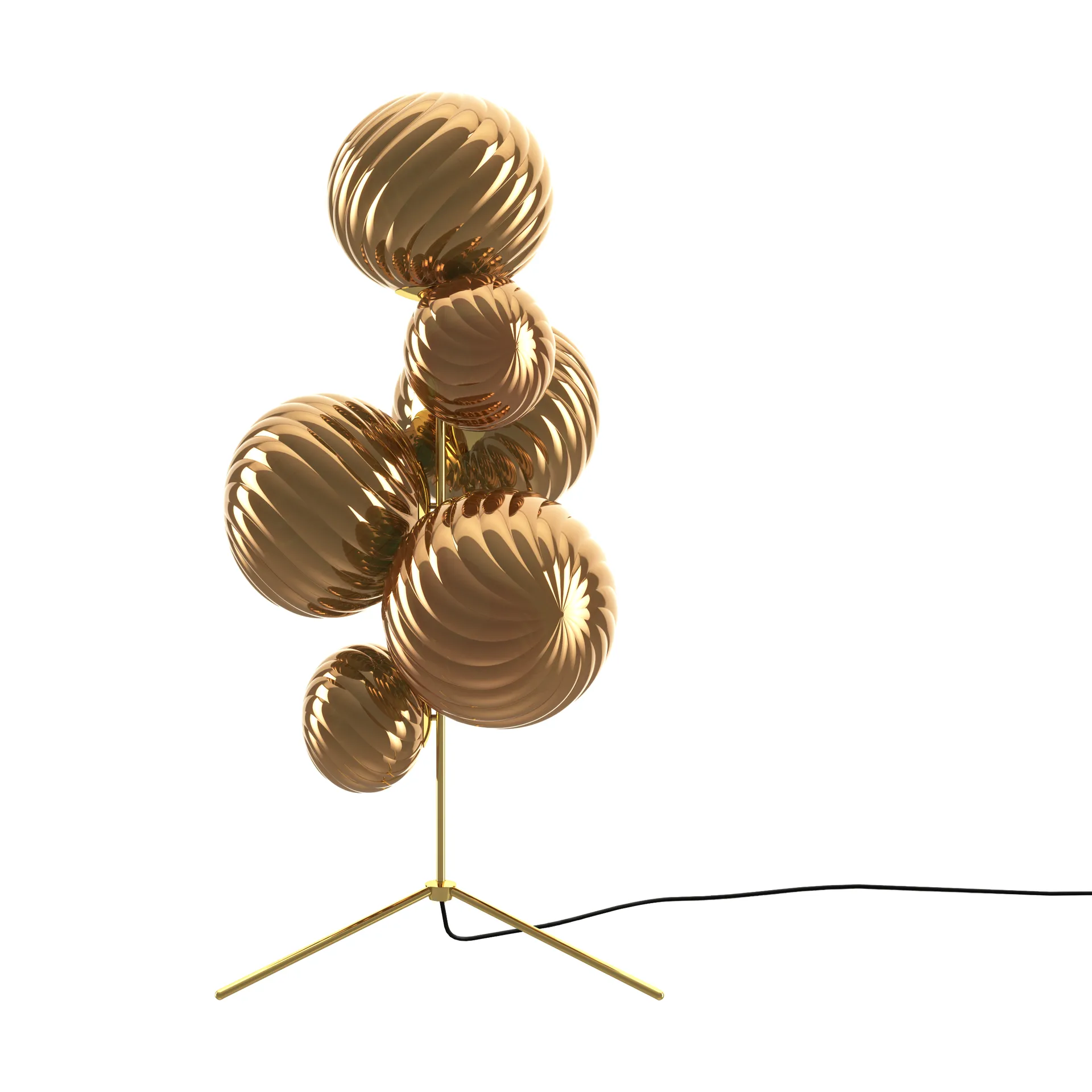 Whirl chandelier candeeiro de chão, Dourado Tom Dixon