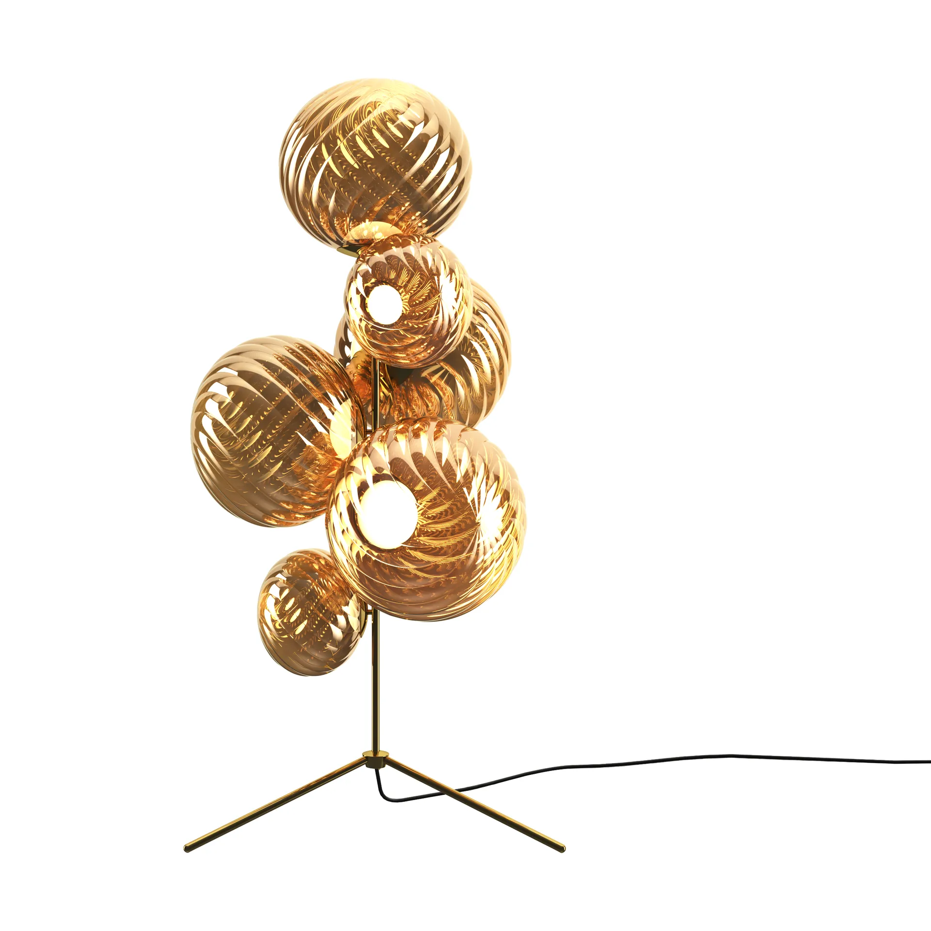 Whirl chandelier candeeiro de chão, Dourado Tom Dixon