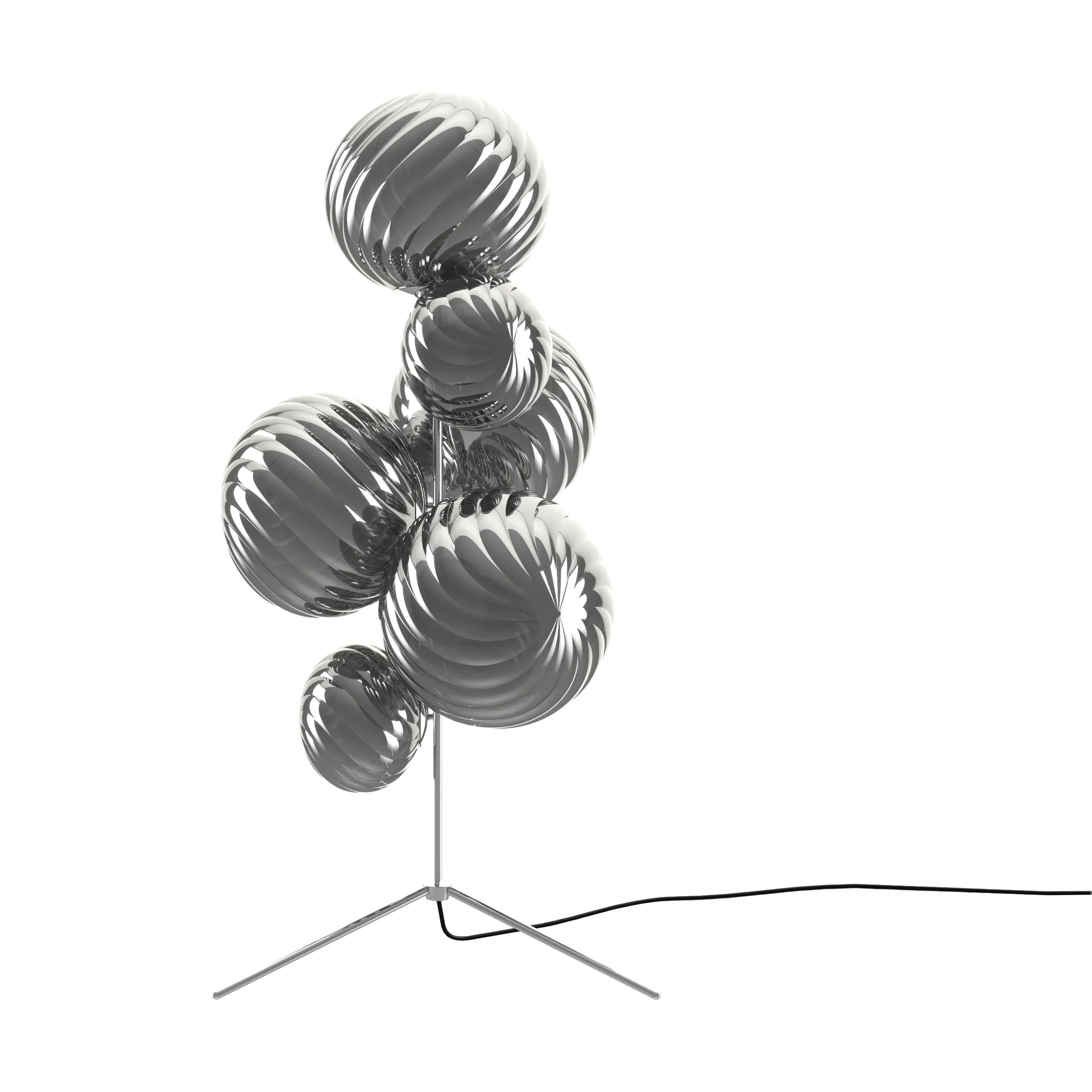 Whirl chandelier candeeiro de chão, Prateado Tom Dixon