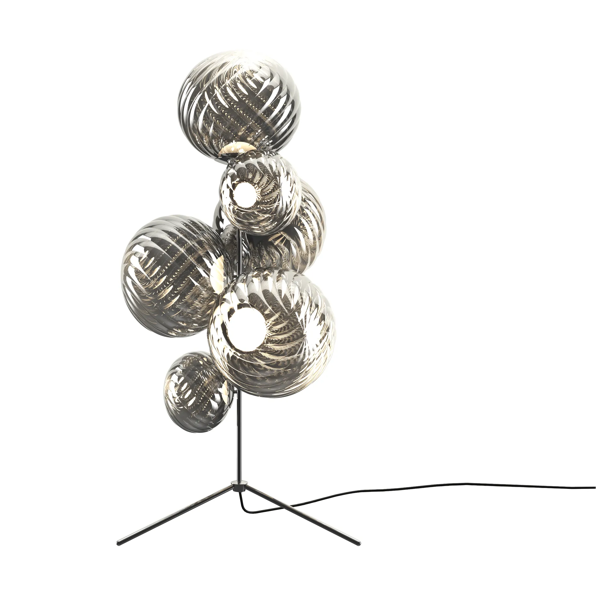 Whirl chandelier candeeiro de chão, Prateado Tom Dixon
