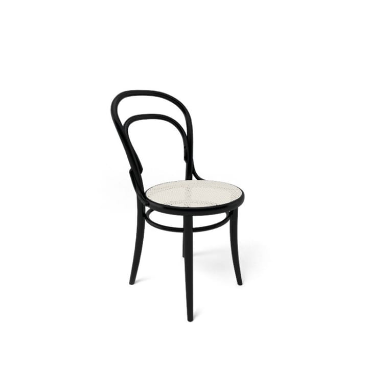 Ton no.14 cadeira - Black stained B123-New rattan seat - TON