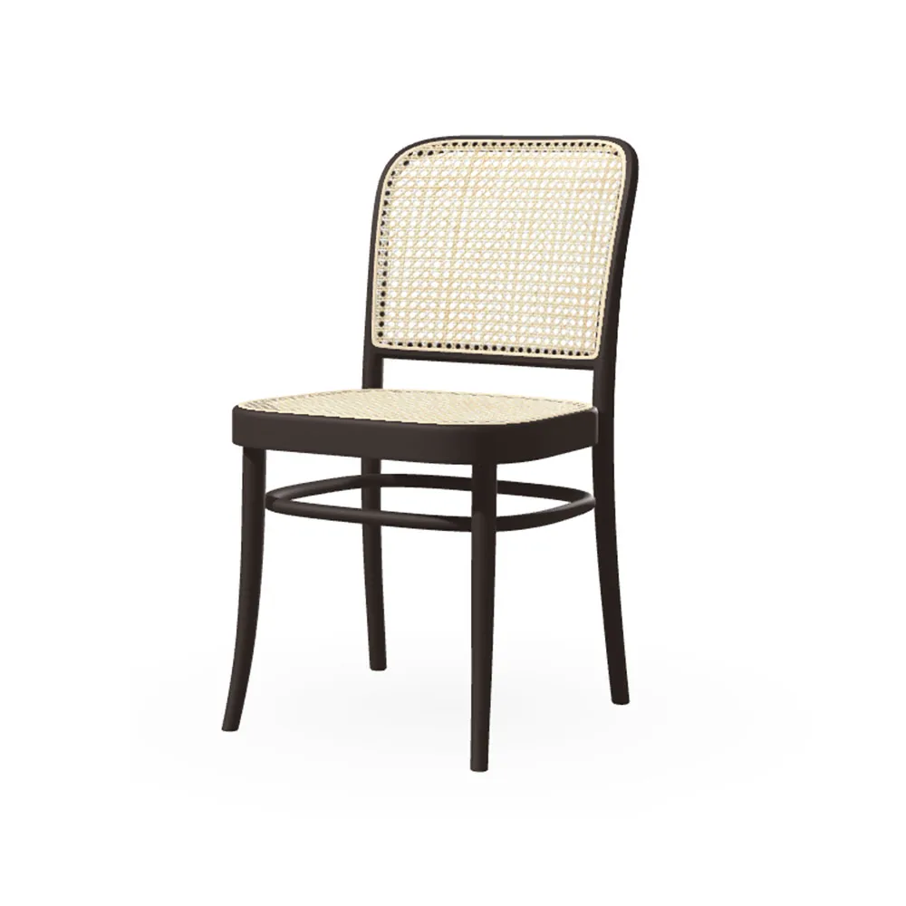 Ton no.811 poltrona assento rattan, Café B4-Novo Rattan TON