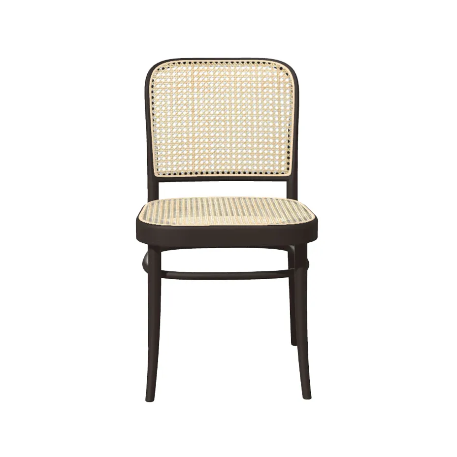 Ton no.811 poltrona assento rattan, Café B4-Novo Rattan TON