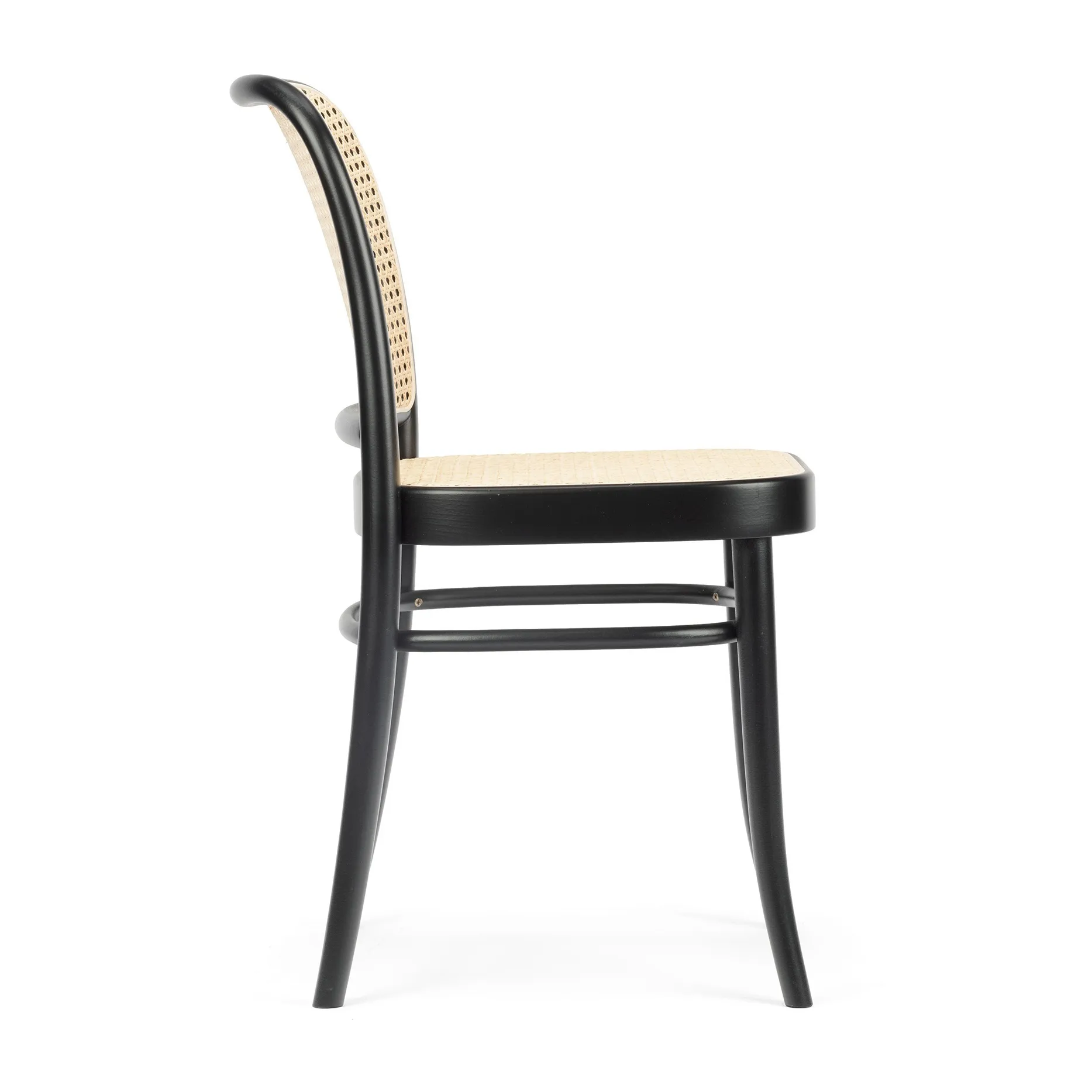 Ton no.811 poltrona assento rattan, Novo Rattan B123 Pernas pretas TON