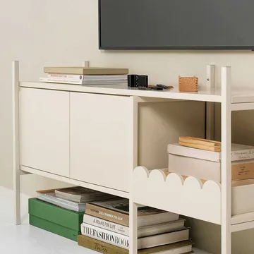 Móvel de TV Portal 123 cm - Off-white - TÔNN furniture
