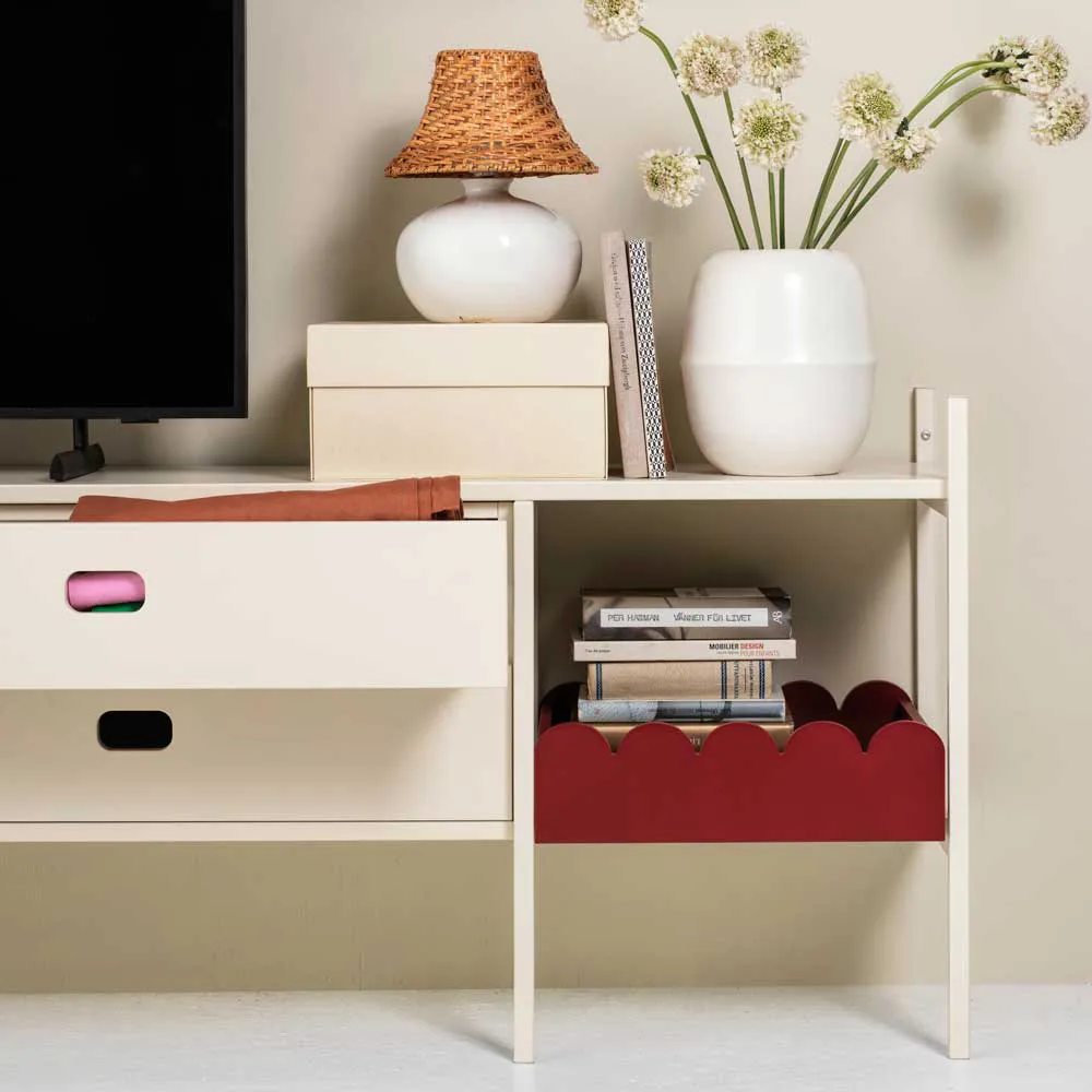 Móvel de TV Portal 201 cm - Off-white,  TÔNN furniture