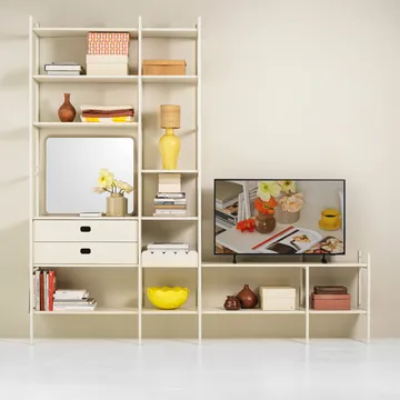 Portal prateleira de TV, off white, 244 cm - TÔNN furniture