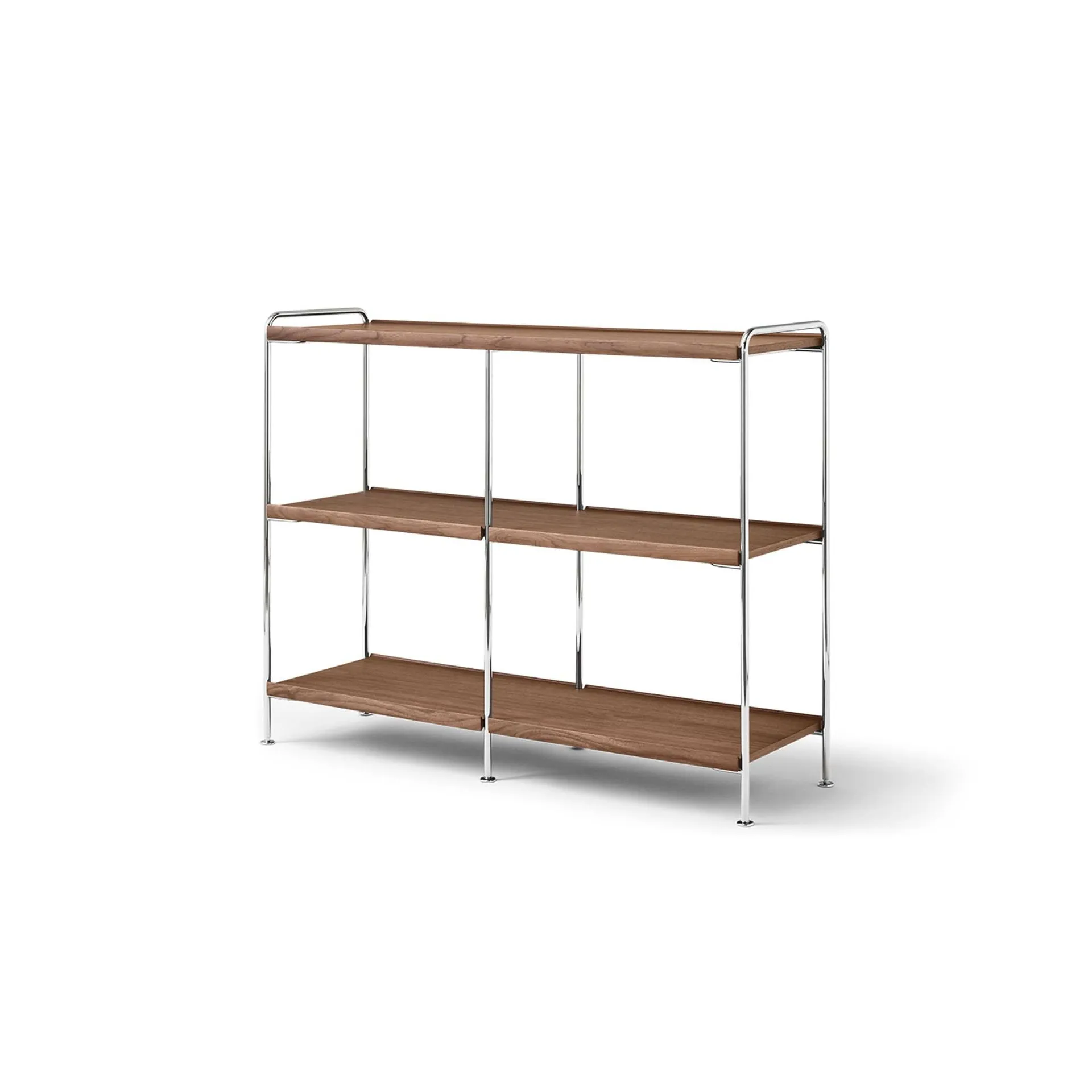 Alima NDS5 prateleira, Nogueira lacada-cromado, 123x95x38 cm &Tradition