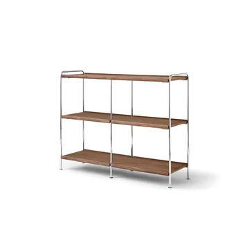 Alima NDS5 prateleira - Nogueira lacada-cromado, 123x95x38 cm - &Tradition
