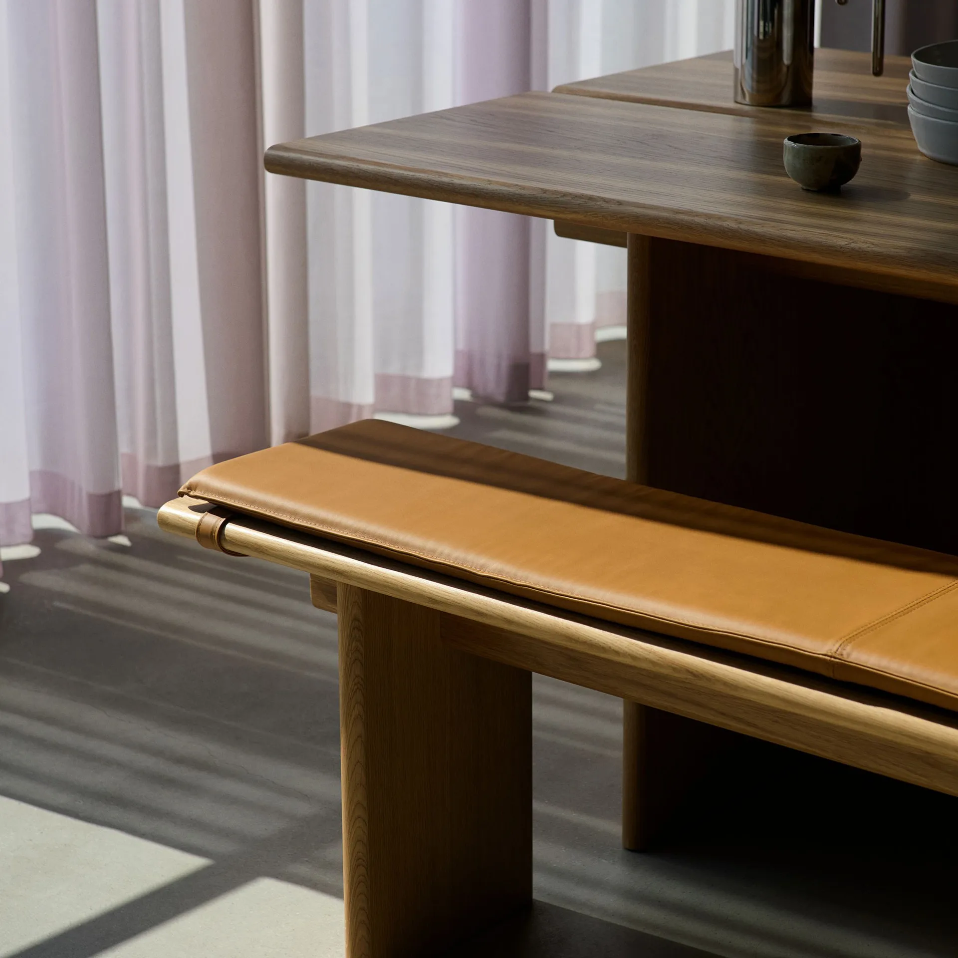 Almofada para banco Ita OS5 170 cm, Noble leather congnac &Tradition