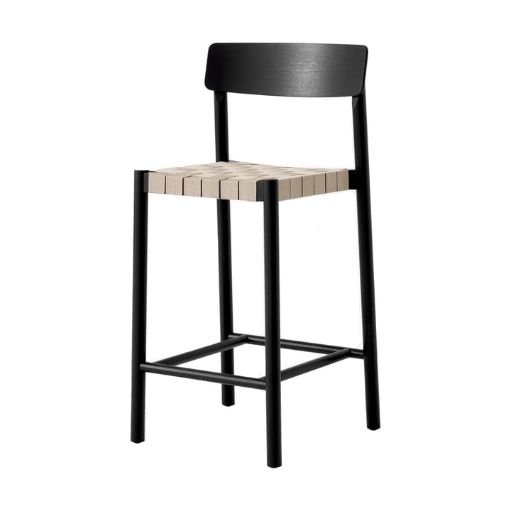 Banqueta Betty TK12 Counter Chair 65 cm - Linho natural-freixo lacado preto - &Tradition