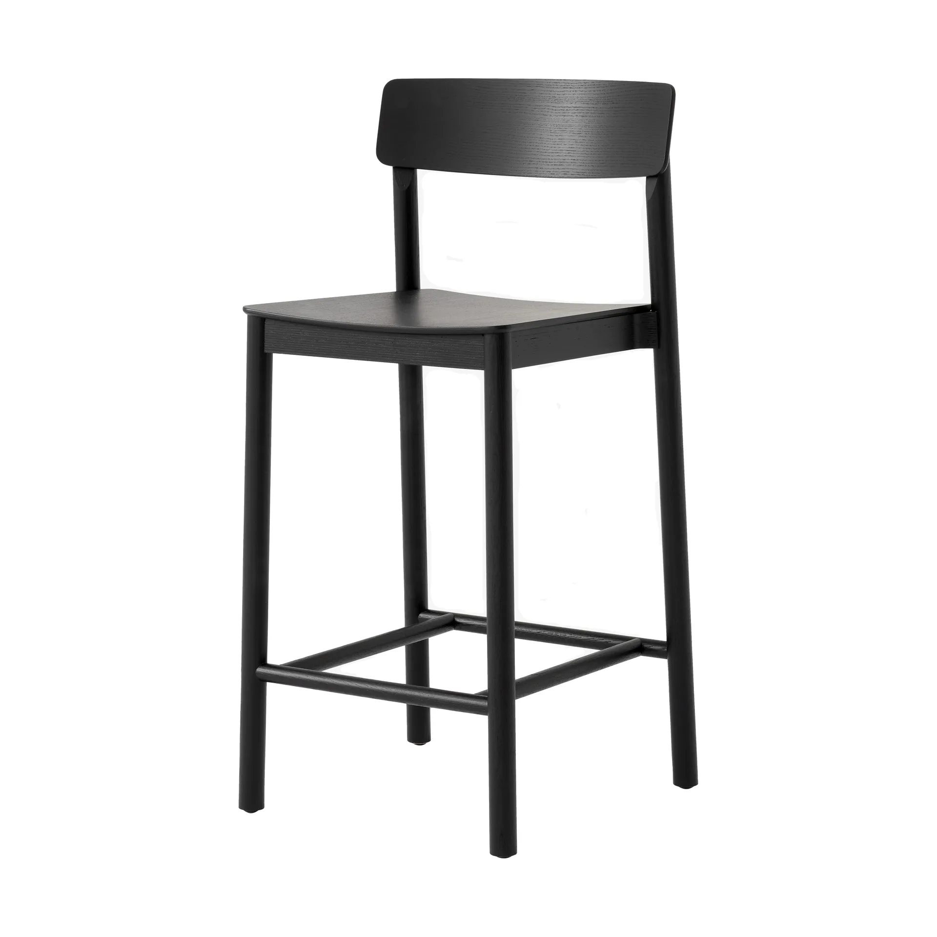 Banqueta Betty TK13 Counter Chair 65 cm, Freixo lacado preto &Tradition