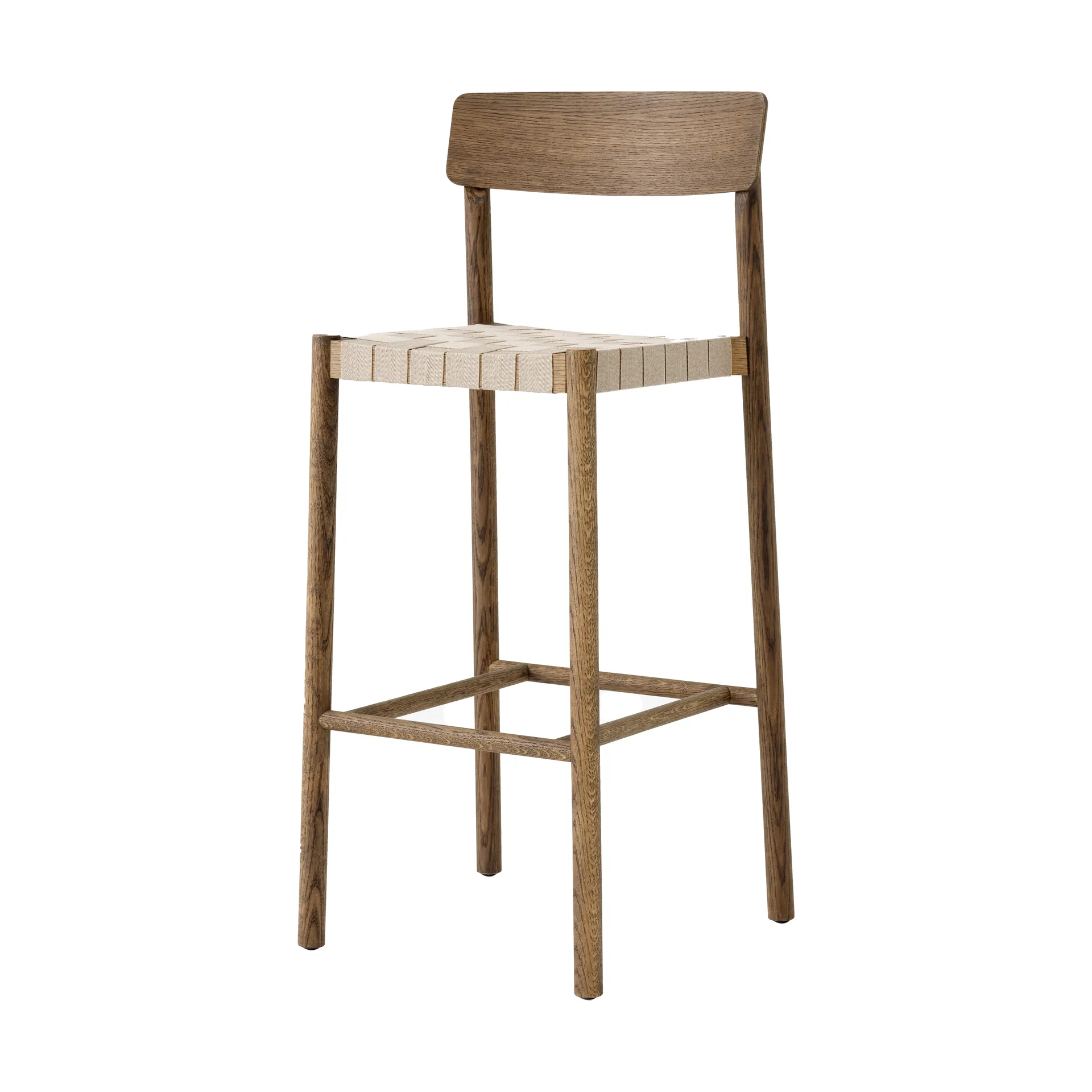 Banqueta Betty TK15 Bar Chair 75 cm, Carvalho fumado-linho natural &Tradition