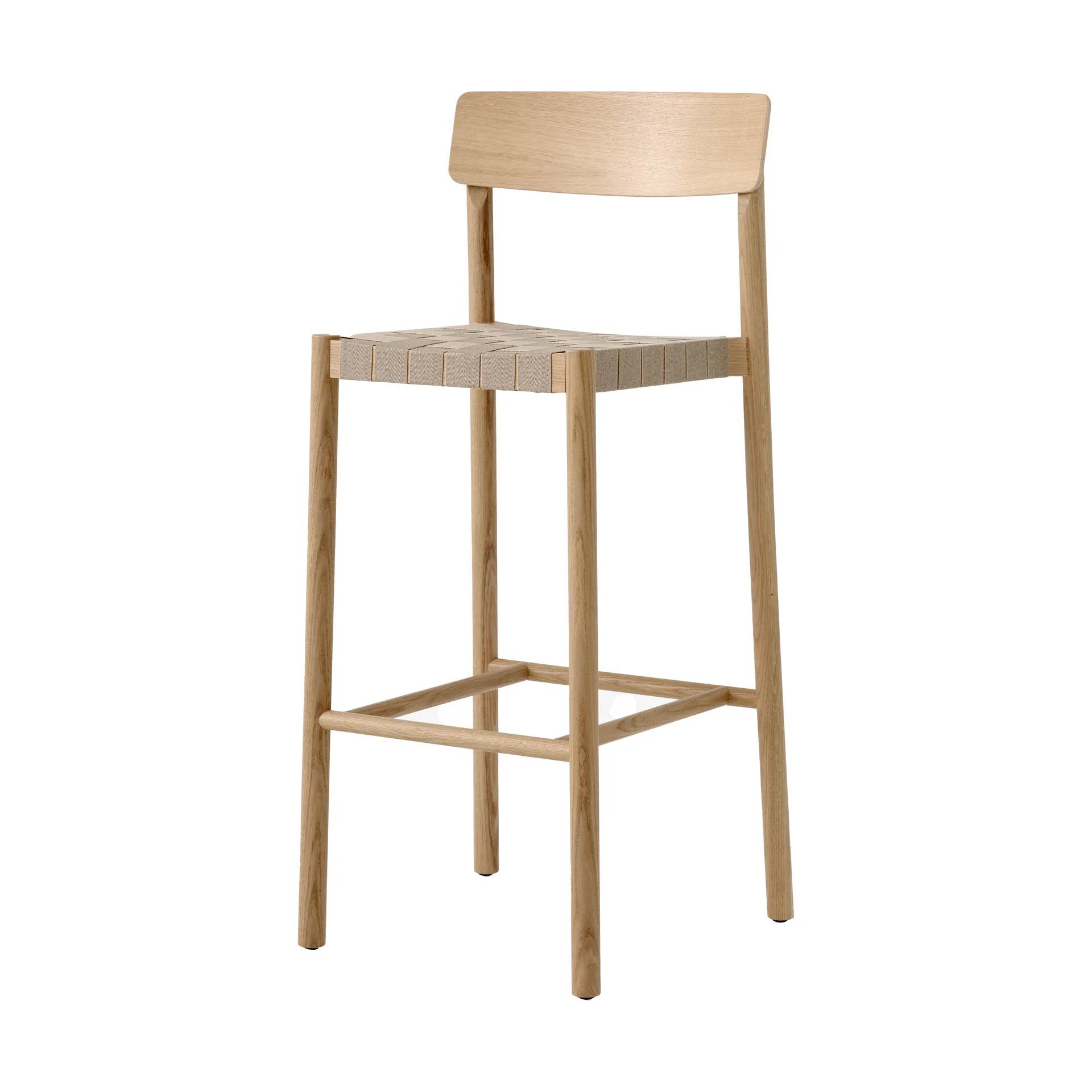 Banqueta Betty TK15 Bar Chair 75 cm, Carvalho lacado-linho natural &Tradition