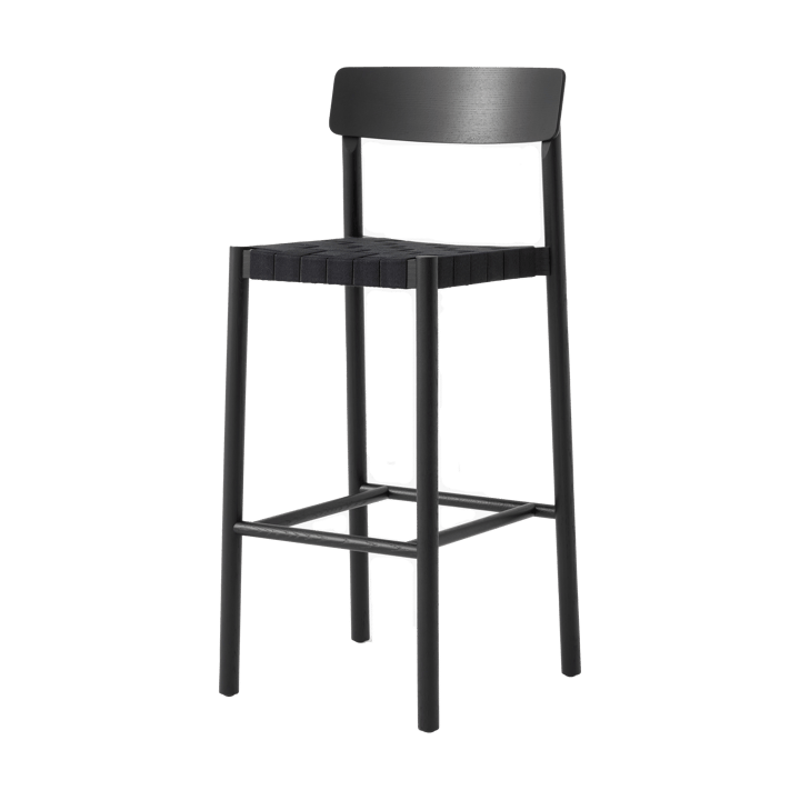 Banqueta Betty TK15 Bar Chair 75 cm - Freixo lacado preto-linho preto - &Tradition