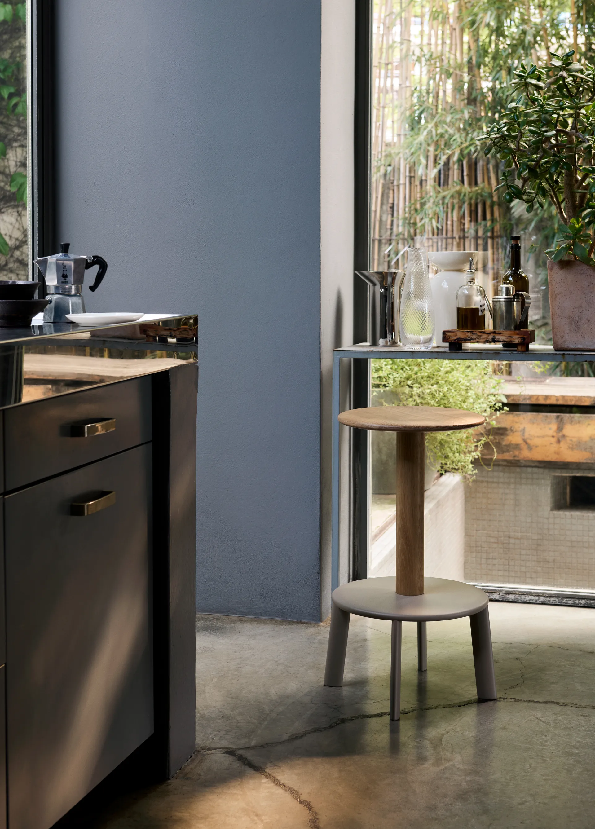 Banqueta de bar Massif AV40, Oak-grey beige &Tradition