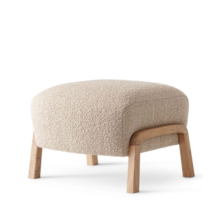 Banqueta para pés Wulff ATD3  - tecido karakorum 003 beige, pés em carvalho branqueado - &Tradition