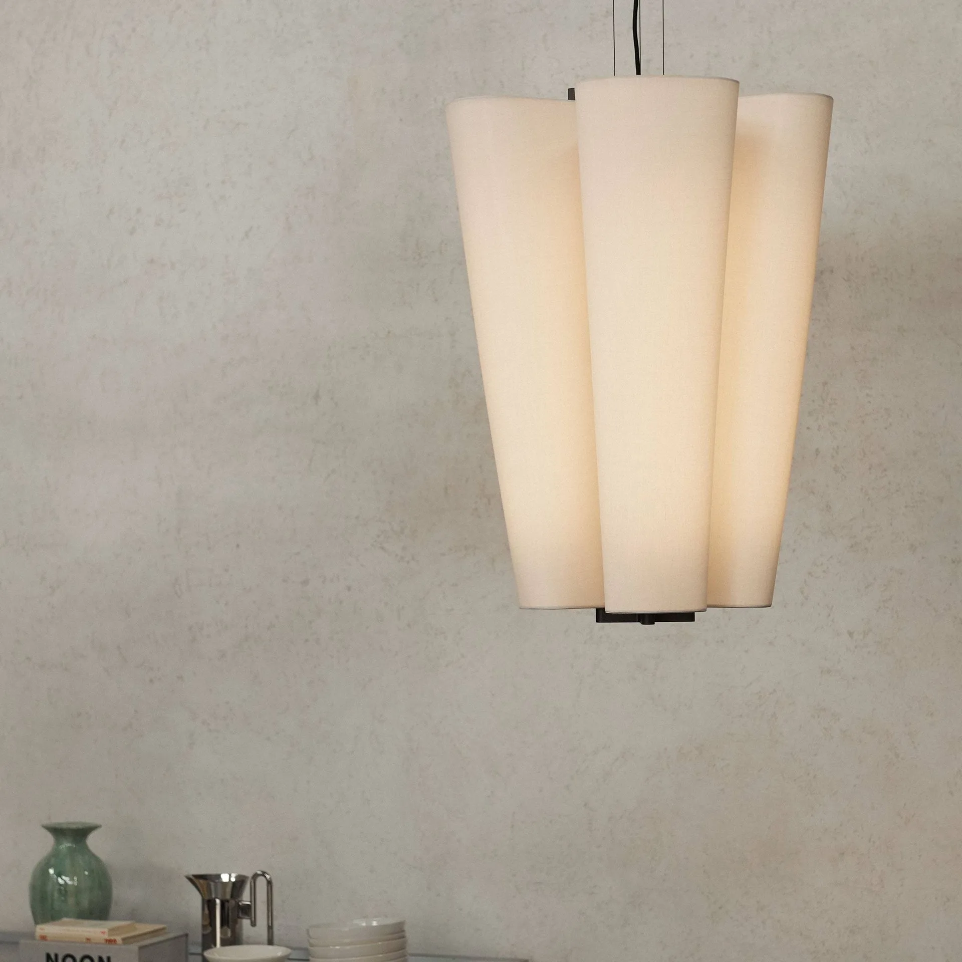 Bella chandelier candeeiro pendente, SC115, Bronzed & Soft Canvas, Ø54 cm &Tradition