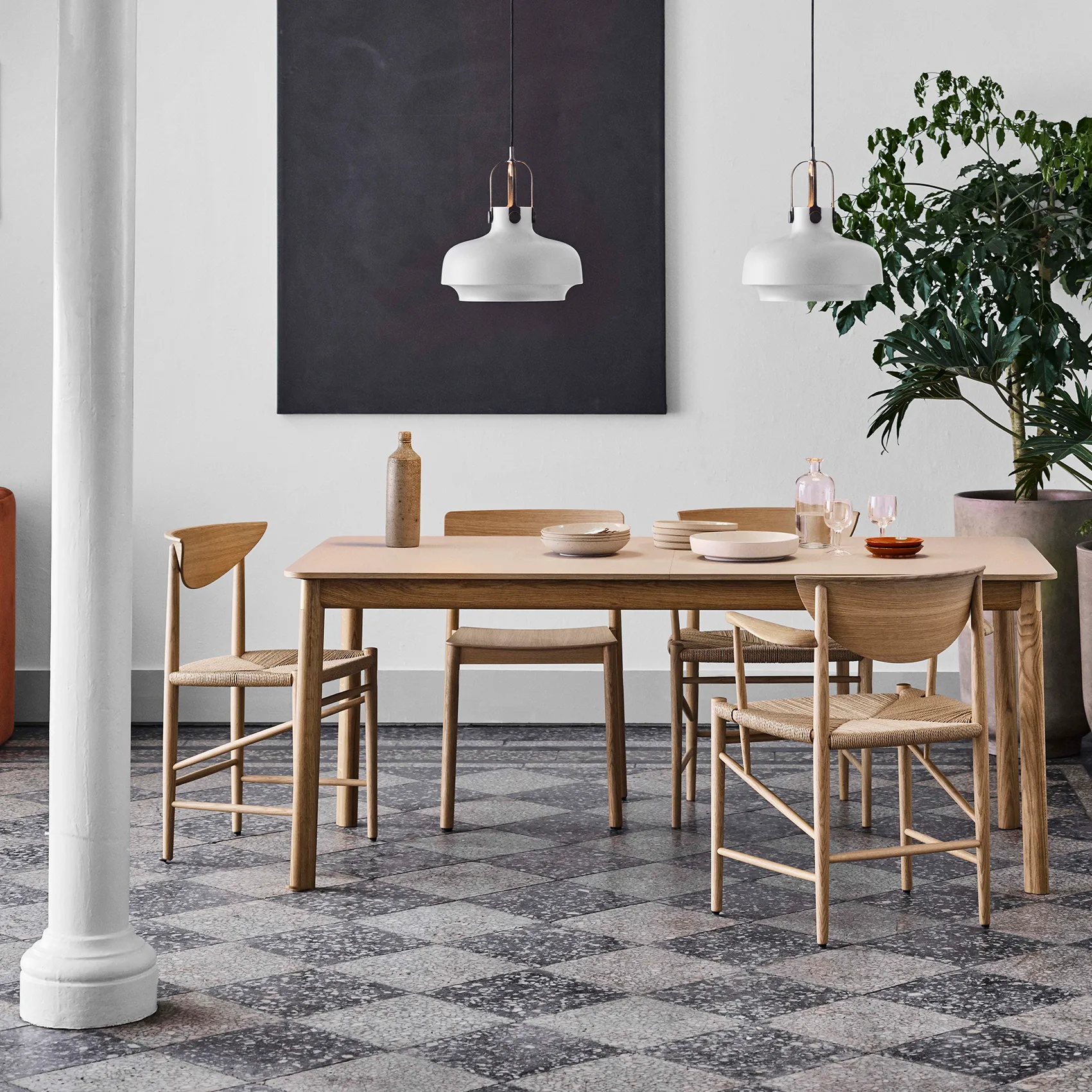 Cadeira Drawn HM4 com apoio de braço, Carvalho oleado &Tradition