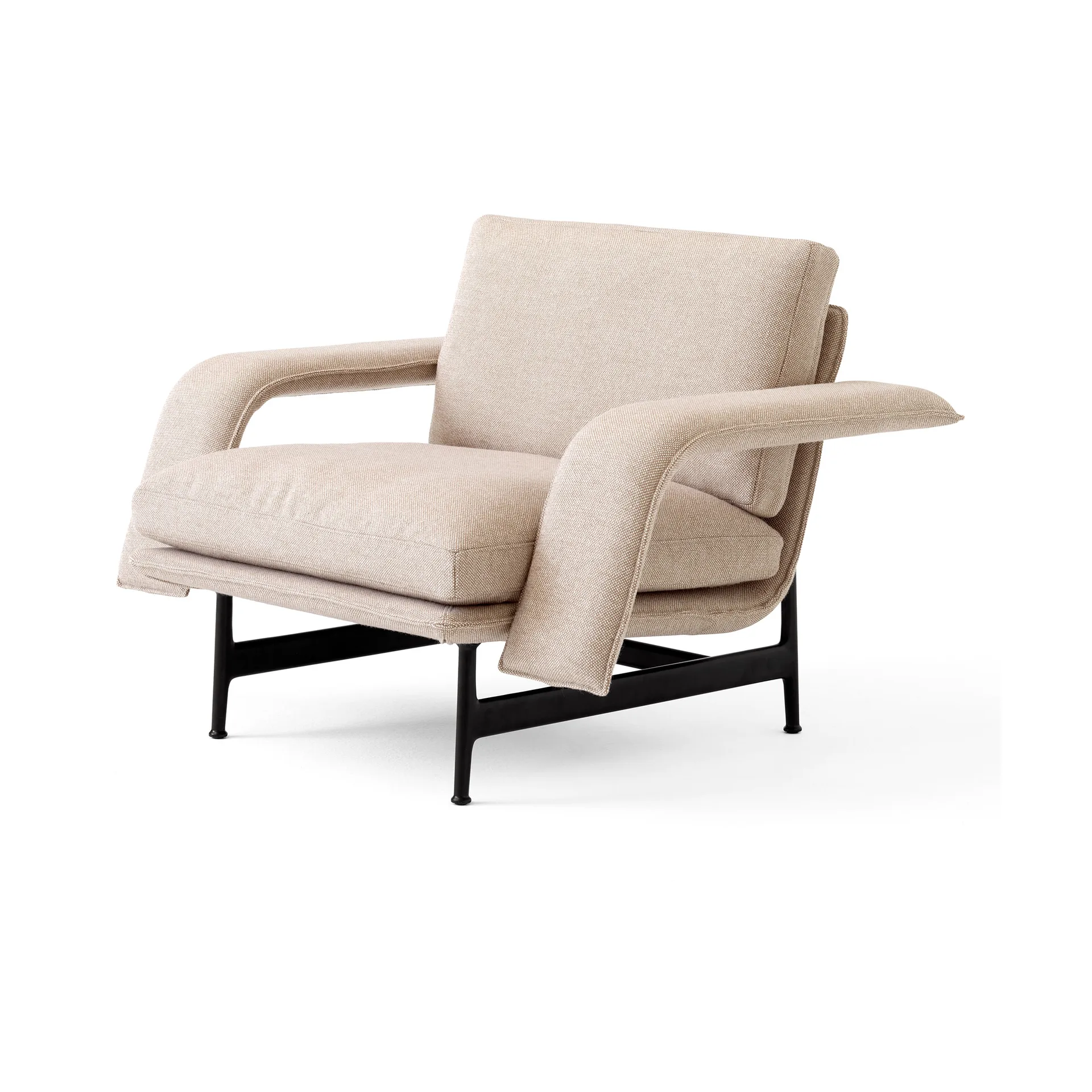 Cadeira lounge Meantime AV29, Warm black-Hallingdal 0220 &Tradition