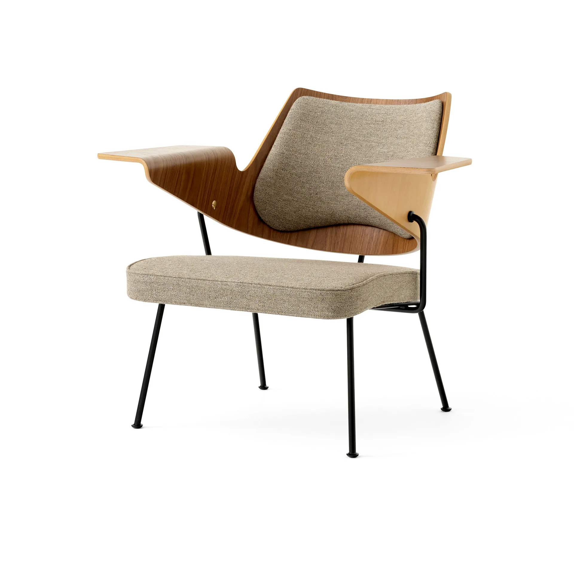 Cadeira lounge RFH RD8, Walnut-beech-brown &Tradition