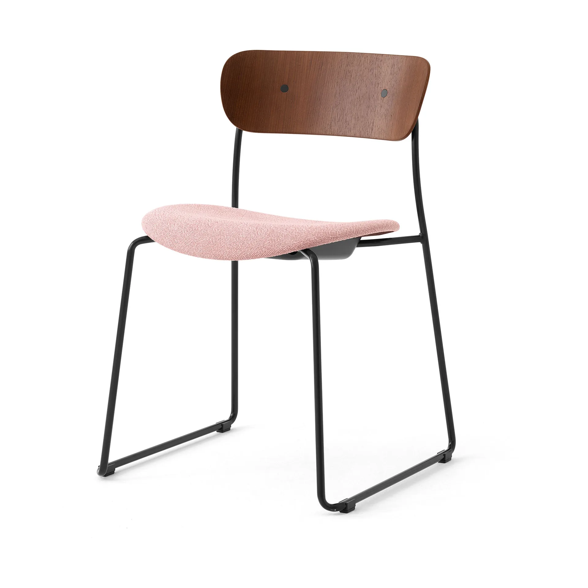 Cadeira Pavilion AV52 assento estofado, Black-Ecriture 0640 &Tradition