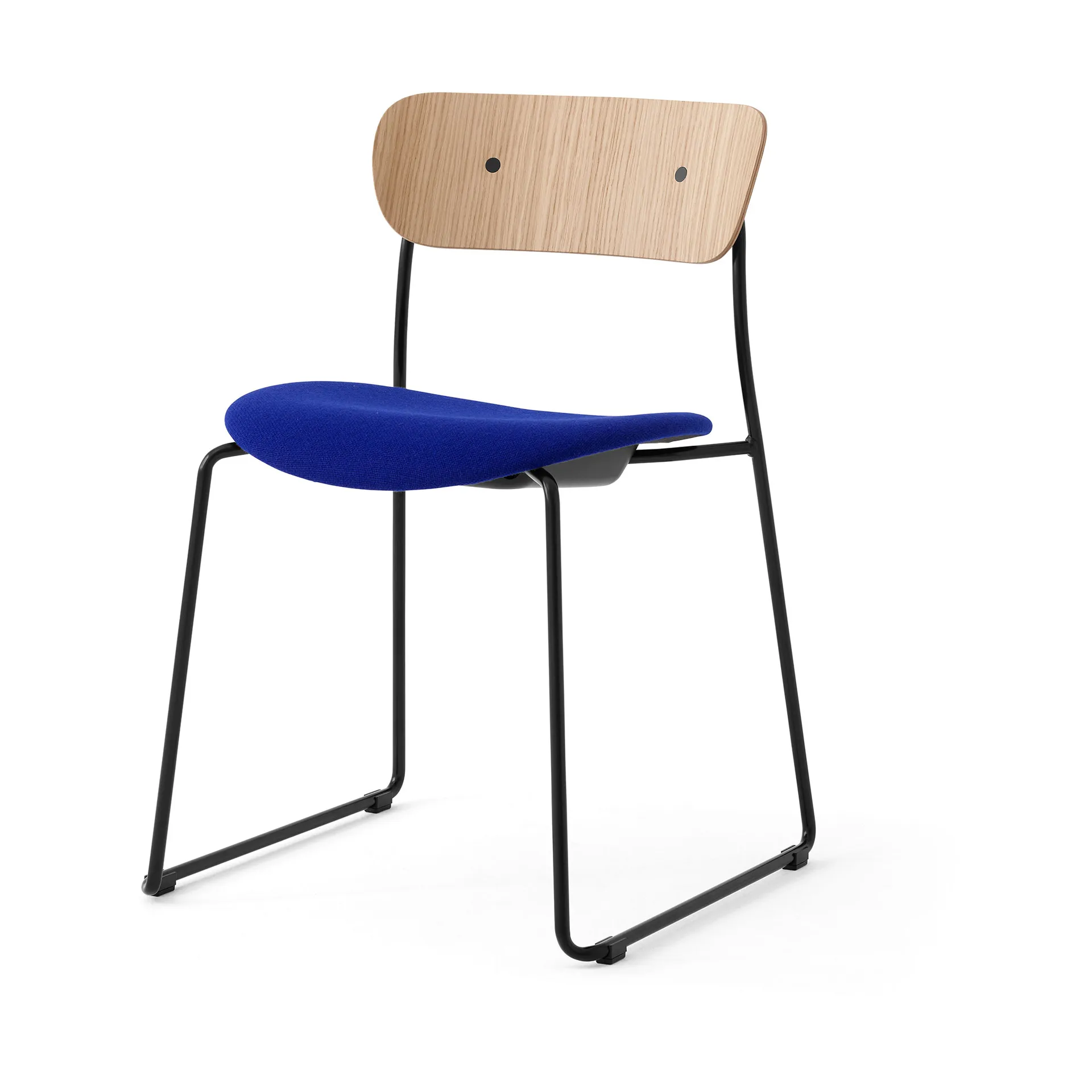 Cadeira Pavilion AV52 assento estofado, Black-Hallingdal 0753 &Tradition