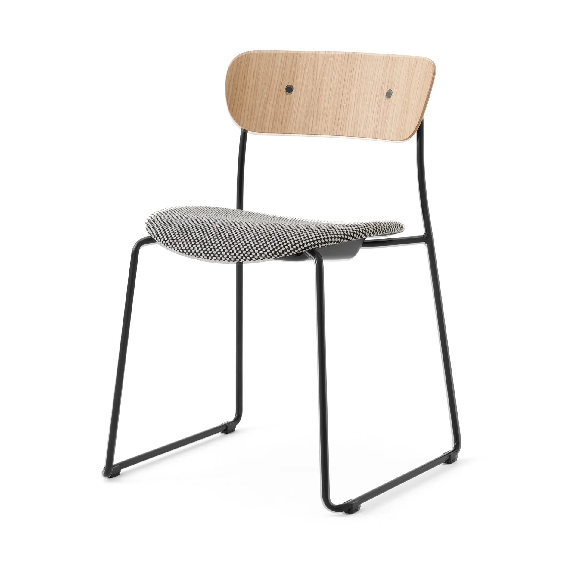 Cadeira Pavilion AV52 assento estofado, Black-Sisu 0165 &Tradition