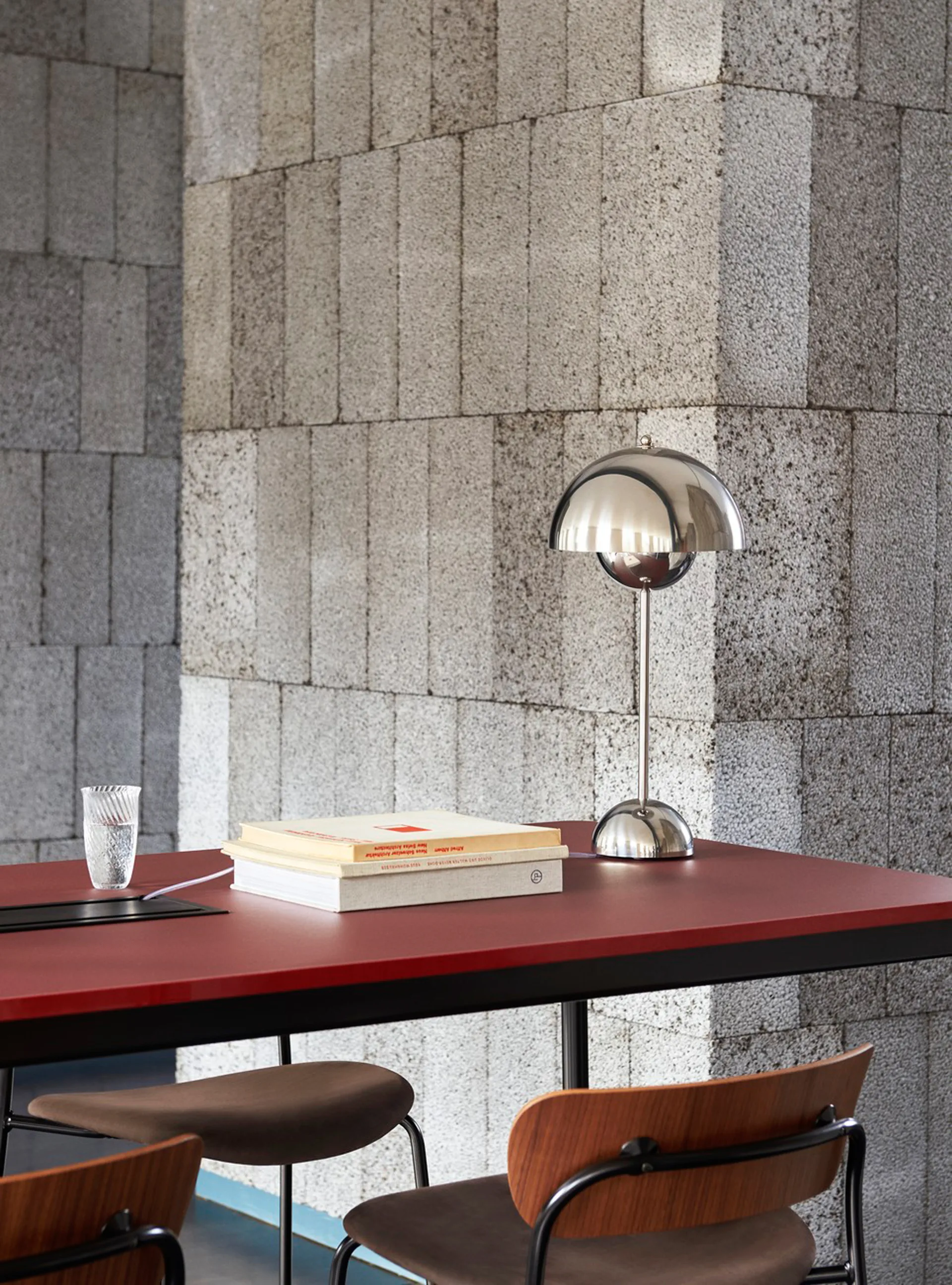 Candeeiro de mesa FlowerPot VP3, Banhado a cromo &Tradition