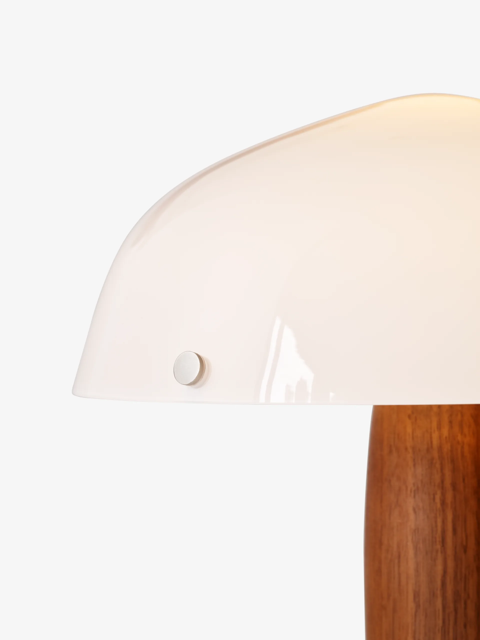 Candeeiro de mesa Herman SHY3, walnut & cream marble, cabo têxtil &Tradition