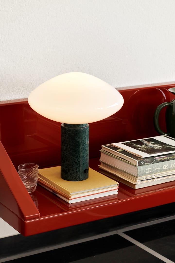 Candeeiro de mesa Mist AP17 Ø37 cm, Branco mate & Guatemala Verde &Tradition