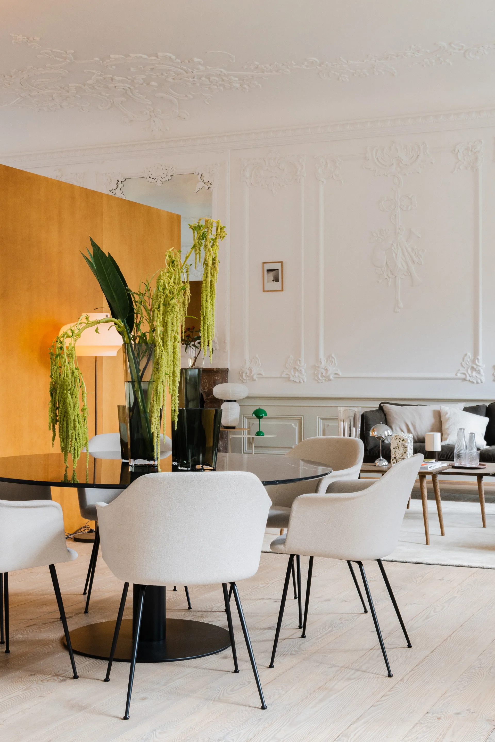 Candeeiro de mesa portátil Flowerpot VP9, Cromado &Tradition