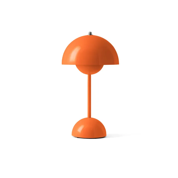 Candeeiro de mesa portátil Flowerpot VP9 - Laranja vibrante - &Tradition