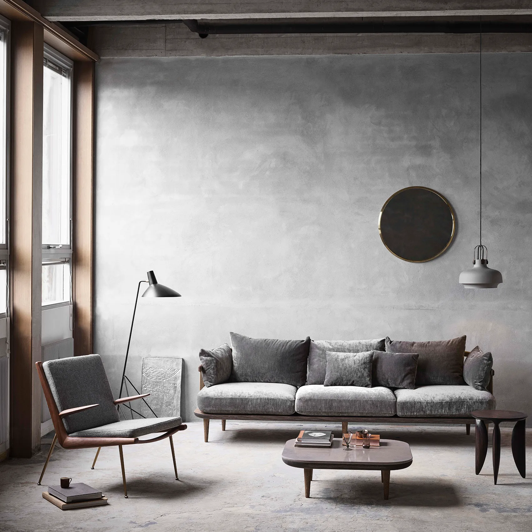 Candeeiro suspenso Copenhagen SC7, matte stone (cinza) &Tradition