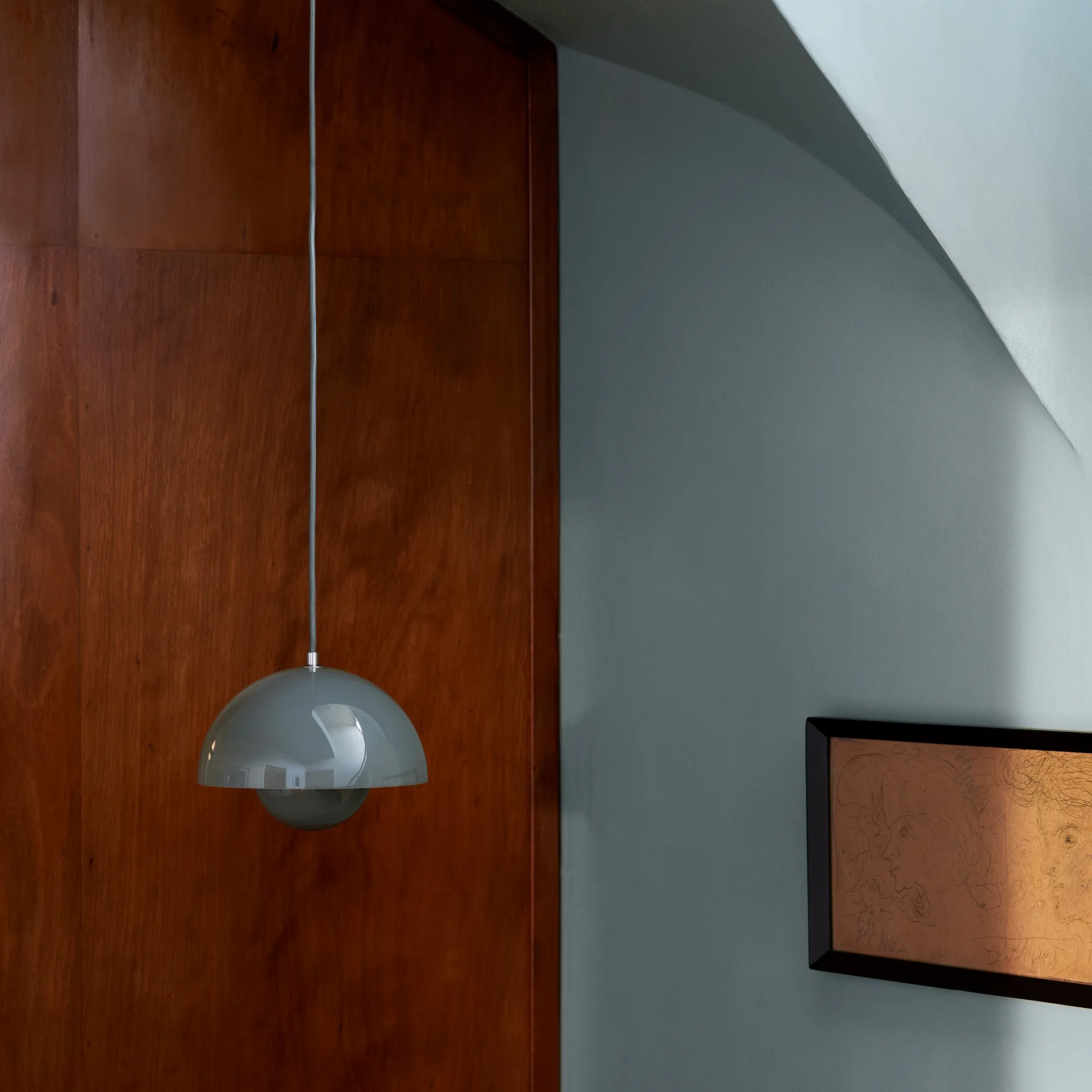 Candeeiro suspenso FlowerPot VP1, Stone blue &Tradition