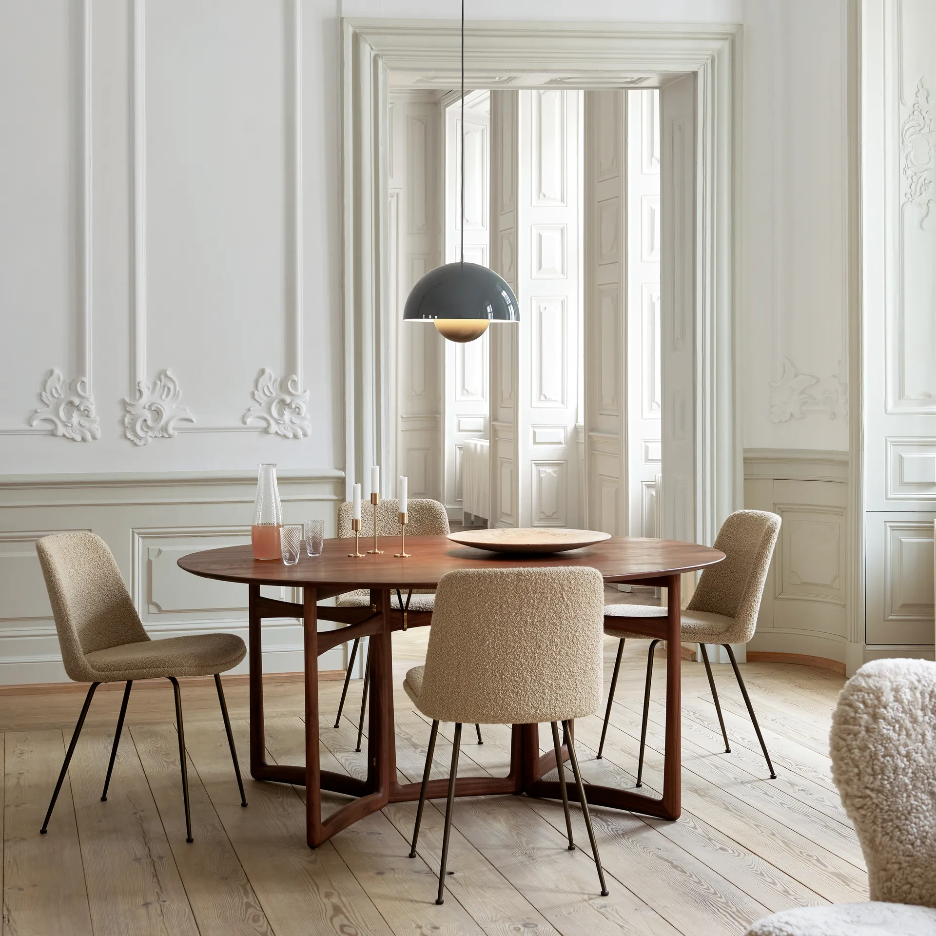 Candeeiro suspenso Flowerpot VP7, Stone blue &Tradition