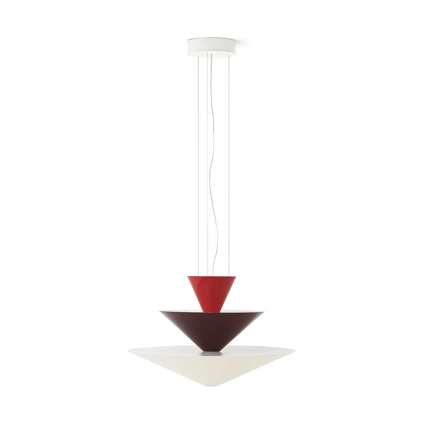 Candeeiro suspenso Gio LN14 Ø60 cm, Vermilion red-d. burgundy-ecru &Tradition