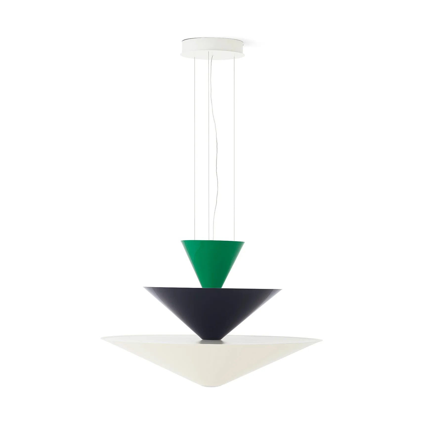 Candeeiro suspenso Gio LN15 Ø92 cm, Signal green-deep blue-ecru &Tradition